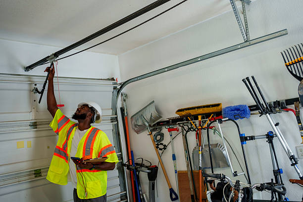 Professional Garage Door Panel Replacement technician working in San Carlos, CA